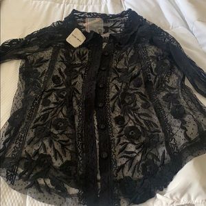 Black Lace button down
